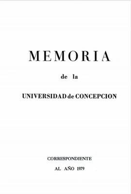 Memoria de la Universidad de Concepción correspondiente al año 1979.