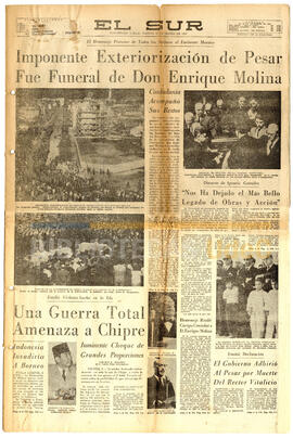 Imponente exteriorización de pesar fue funeral de Don Enrique Molina.