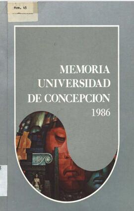 Memoria de la Universidad de Concepción correspondiente al año 1986.