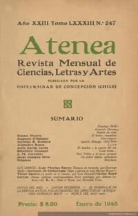 Atenea (Revista : Concepción, Chile)