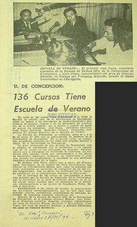 136 cursos tiene Escuela de Verano