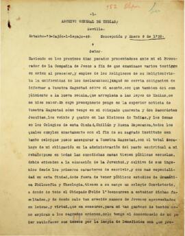 Informe sobre examinación de Religiosos del obispado