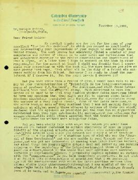 Comentarios de William R. Shepherd sobre  "Las dos Américas" y la psicología latinoamericana