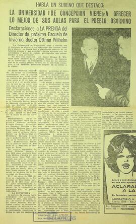 La Universidad de Concepción viene a ofrecer lo mejor de sus aulas para el pueblo osornino