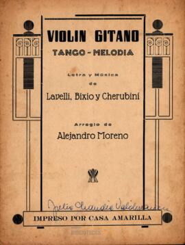 Violín gitano : tango - melodía