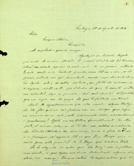 Agradecimientos de Pedro León Loyola a Enrique Molina por tarjeta enviada, solicitando opinión sobre su artículo publicado en revista  "El Universitario"