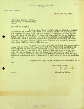 Comentarios de Edward A. Ross sobre el libro "De California a Harvard"