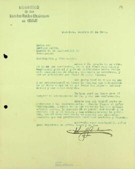 Carta de Carlos Trejo Lerdo de Tejada a Enrique Molina