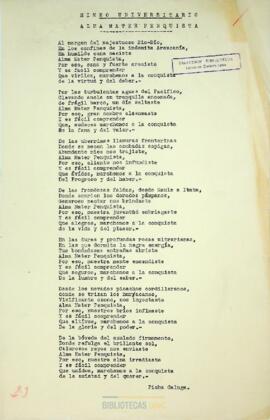 Himno Universitario Alma Mater Penquista / Picha Caluga