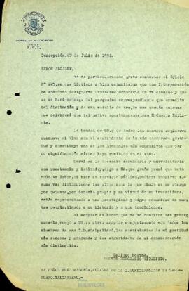 Designación de Enrique Molina Garmendia como Ciudadano Honorario de Talcahuano