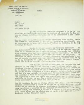 Carta del Dr. Ignacio González G. a su amigo Dr. R.V.O.