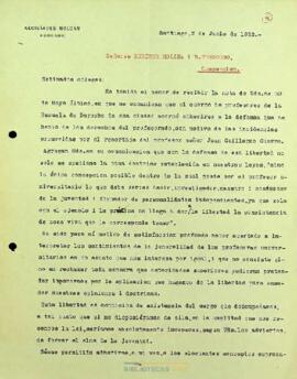 Adhesión de docentes de la Escuela de Derecho UdeC hacia la defensa de los derechos de los profesores por Alcibíades Roldán