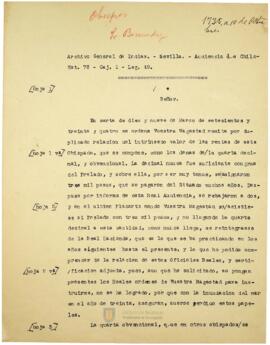 Informe con detalle del valor de las rentas dentro del Obispado de Concepción