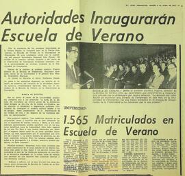 Autoridades inaugurarán Escuela de Verano