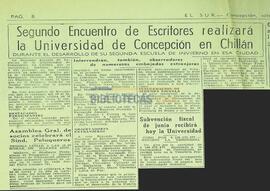 Segundo Encuentro de Escritores realizará la Universidad de Concepción en Chillán