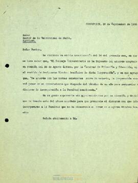 Agradecimientos por la designación como Miembro Académico de la Facultad de Filosofía y Educación de la Universidad de Chile