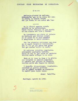 Concurso Himno de la Universidad de Concepción / Pedro Valdivia