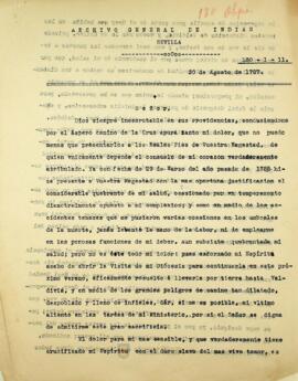Petición para elegir un obispo en Chiloé, por razón de la lejanía con Concepción y lo peligroso del trayecto hacia el sur