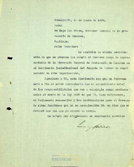 Respuesta a ofrecimiento de cargo como representante de la Dirección General de Protección de Menores